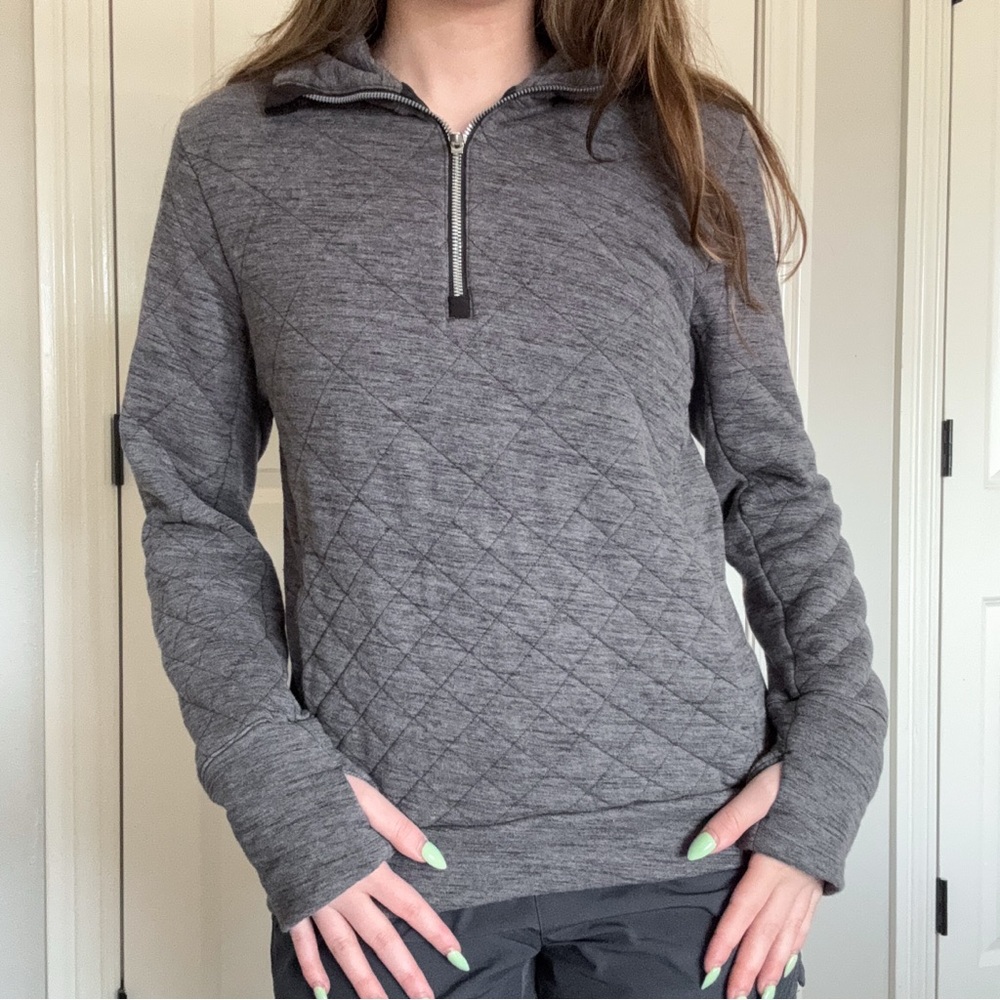 Lululemon Athletica Gray Quilted Women's Hoodie
